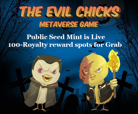 Mint now and be a part of a NO-BULLSHIT NFT.
evilchicks.io/#mint 
#mint #nft #NFTCommunity #NFTdrops #Blockchain #ElonMusk #twitter #discord #nftart #NFTProject #NFTdrops