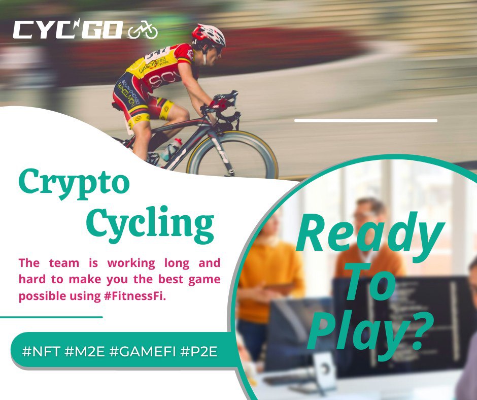 CycGo_M2E's tweet photo. The team is working long and hard to make you the best game possible using #FitnessFi. We have people from around the world working together on utilising the latest innovations in #crypto, #NFT and #DAO. https://t.co/EAaidDkUXr
