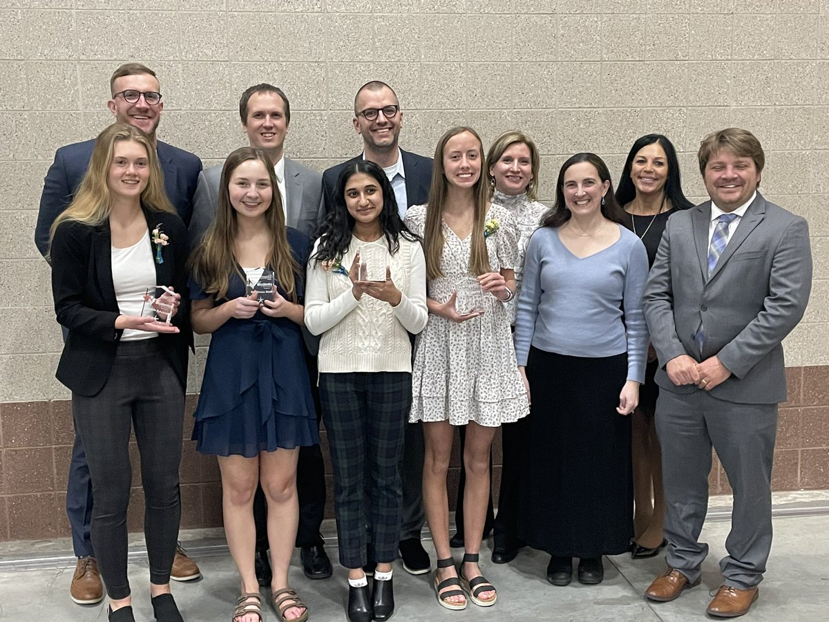 Congrats to Olivia Brill, Trinity Hanif, MaryGrace Steffl, &amp; Janelle Sylvester for being recognized as Students of Excellence at the Annual Students of Excellence Recognition Ceremony in St. Cloud! Kudos to these amazing STMA students! We are so proud of you! #knightspride