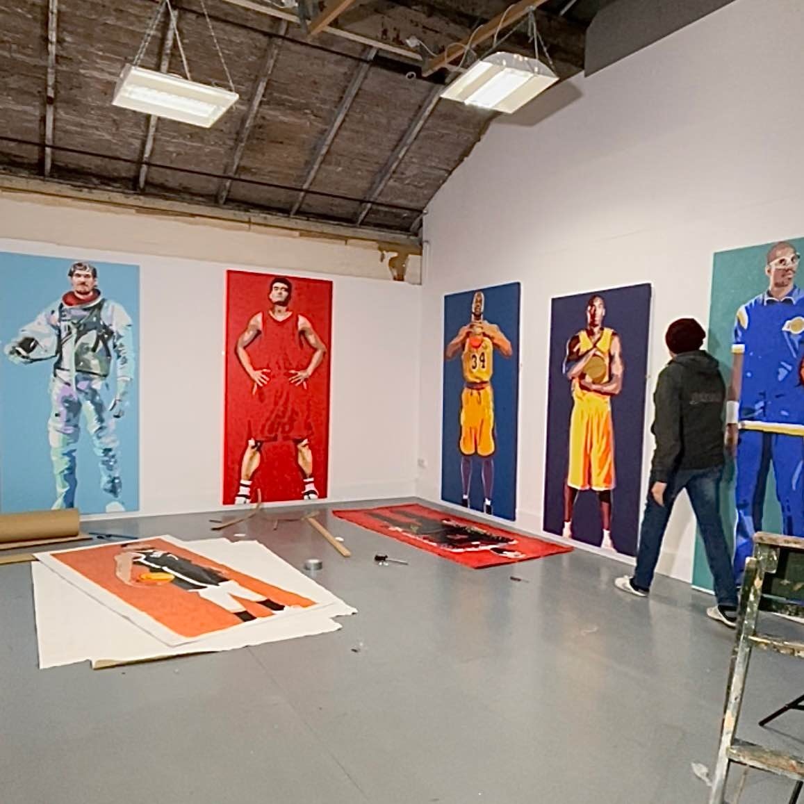 Resident of the day today is Kevin from studio 6 who creates these amazing life size full portraits!

##painter #painting #contemporaryart #art #a4studios #residents #artists #a4residents