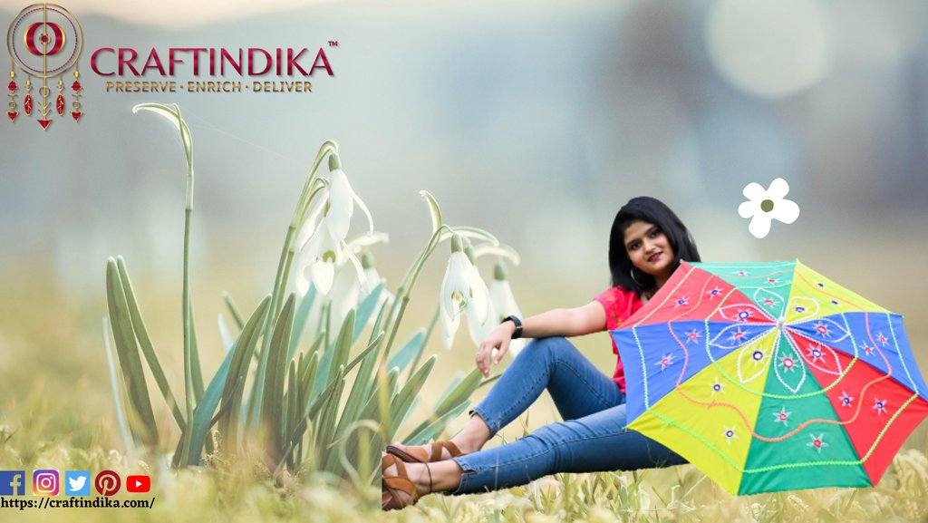 craftindika's tweet photo. SHOP OUR: SHINING FLOWERS HANDSTICHED UMBRELLA WITH JASMINE FLOWER DESIGN

URL: https://t.co/MZZFgGUKlr

TAGS:
#handcrafted #handmadeisbetter #handmadewithlove #madebyhand #supporthandmade
#luxury #umbrellas #artisansofindia #indianartisans⁠
#handicrafts #artsandcrafts https://t.co/6Z2xCKvkTK