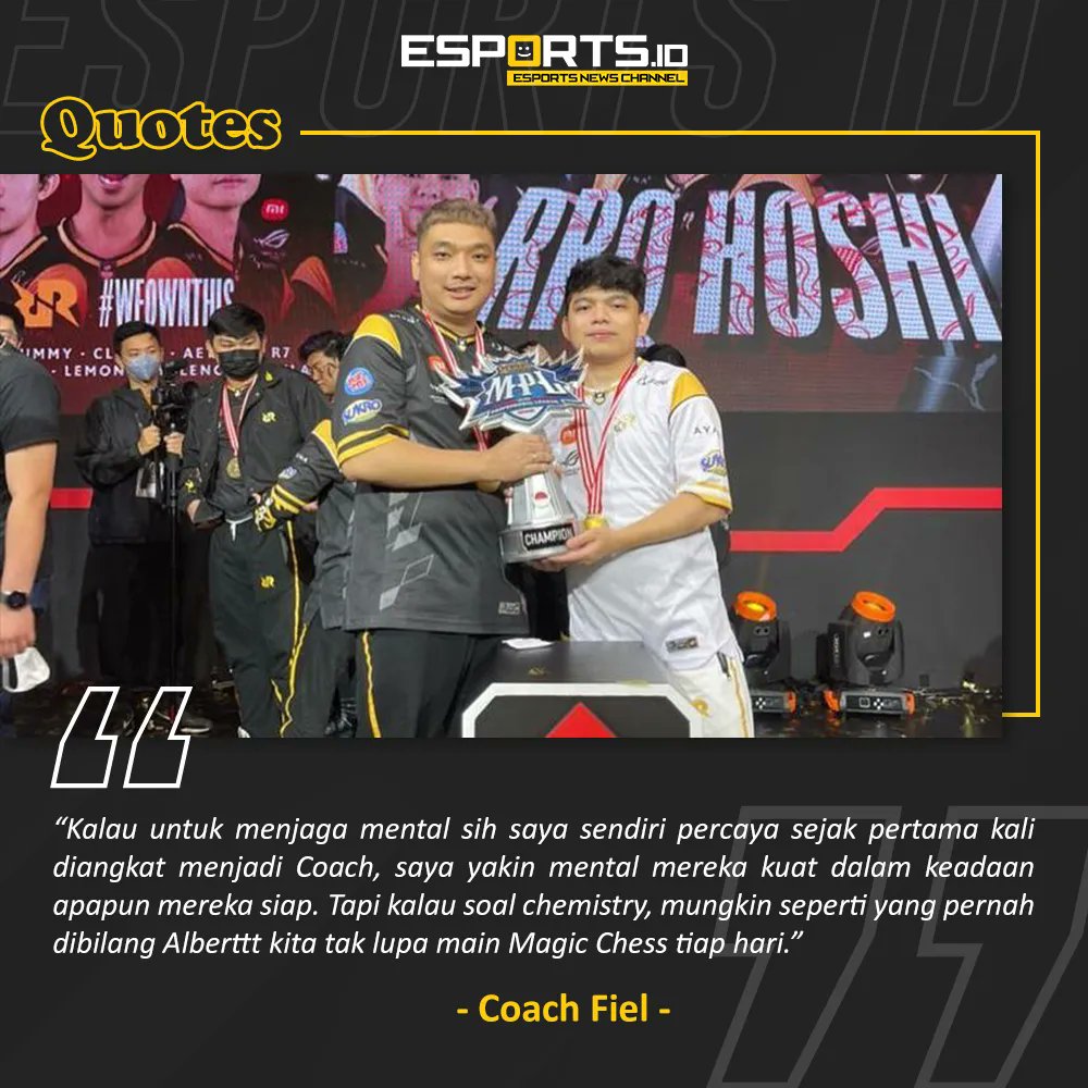 Esports_IDN's tweet photo. Otw main Magic Chess 😎
Sc: Interview EsportsID MPL S9
#EsportsID #EsportsIDQuote #MPLS9 #MobileLegends #mpls9 #rrqhoshi #rrqfiel #interviewmpl #playoffmpl https://t.co/KNQlJqQCb8