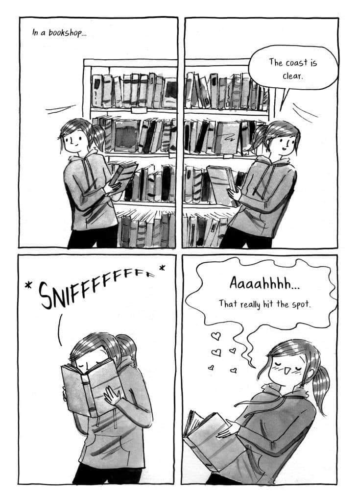 Everyone that knows Mrs Needs <a href="/TheRomseySchool/">The Romsey School</a> knows how much she loves the smell of new books!
