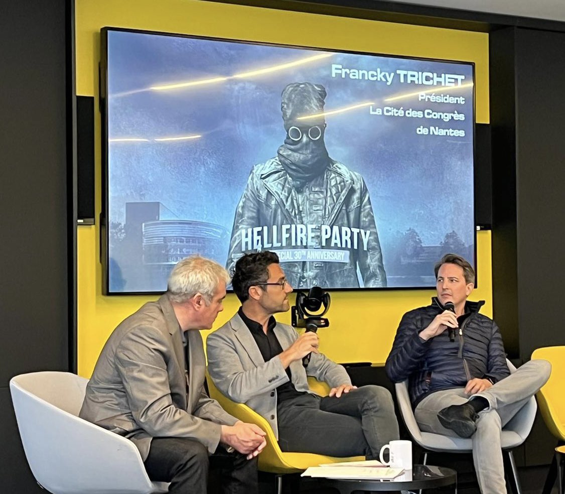 franckytrichet's tweet photo. Le Hellfest va faire vibrer les murs de la Cité des Congrès de Nantes pour fêter les 30 ans de ce haut lieu de la diversité des esthétiques musicales ! Conférence de presse avec Ben Bardaud pour cette soirée du 07 mai qui va rester dans les mémoires ! https://t.co/IUuxyqqIqF https://t.co/VHWKNTcutm
