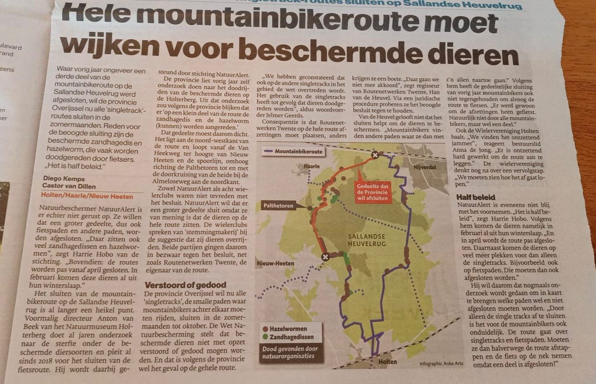 [object File] [object File] welk dier  of diertje is eigenlijk niet beschermd? Moet nu echt de hele mountainbikeroute dicht? Bizar gewoon. Laten we gewoon doen met elkaar