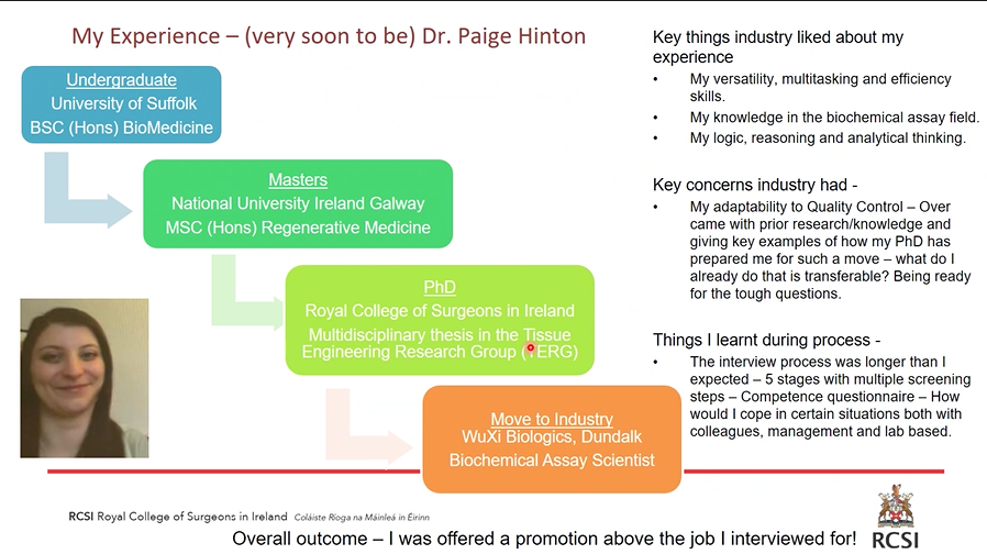 #EFEMsymposium22 Dr Oran Kennedy @orankennedy
Now is illustrating the career paths of Claire O'Brien, Paige Hinton on Medical Device Industry. @RCSI_Irl