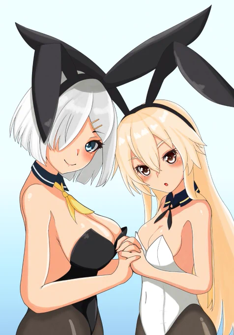 女の子が向かい合って手を繋いでるの好き 