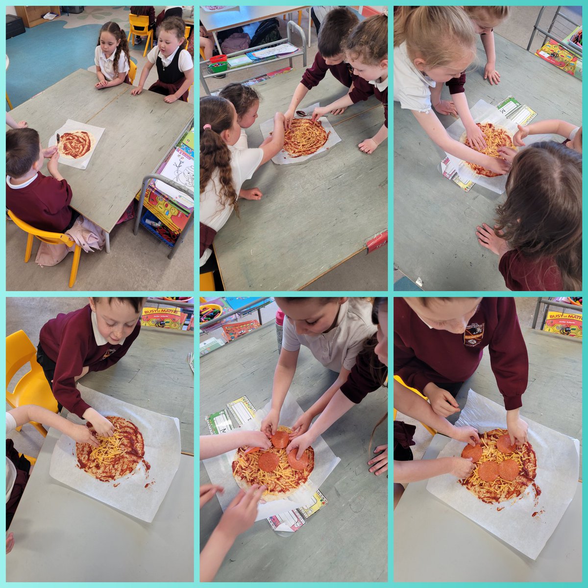 MsJoycesClass's tweet photo. We had so much fun making pizzas today in Junior Infants @kinvarans 
They tasted yummy!! 😋😊🍕🍕 https://t.co/dutUu1kDGZ