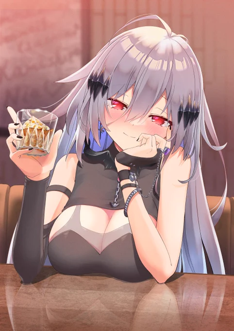 ウイスキーでほろ酔いな神白ニアさん🥃 