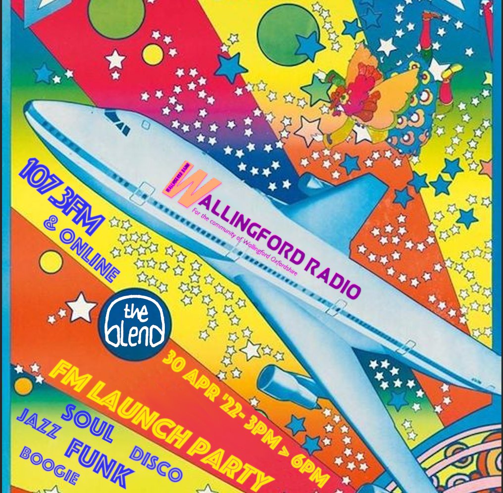 The big wallingfordradio.co.uk FM launch is cleared for take-off THIS SATURDAY 30 April. Broadcasting on the real airwaves from 6am, there's a full prog of top shows and some live sets, with The Blend Boogie-Down from 3pm-6pm. In the area? Dig in on 107.3fm and all Googlexa's...
