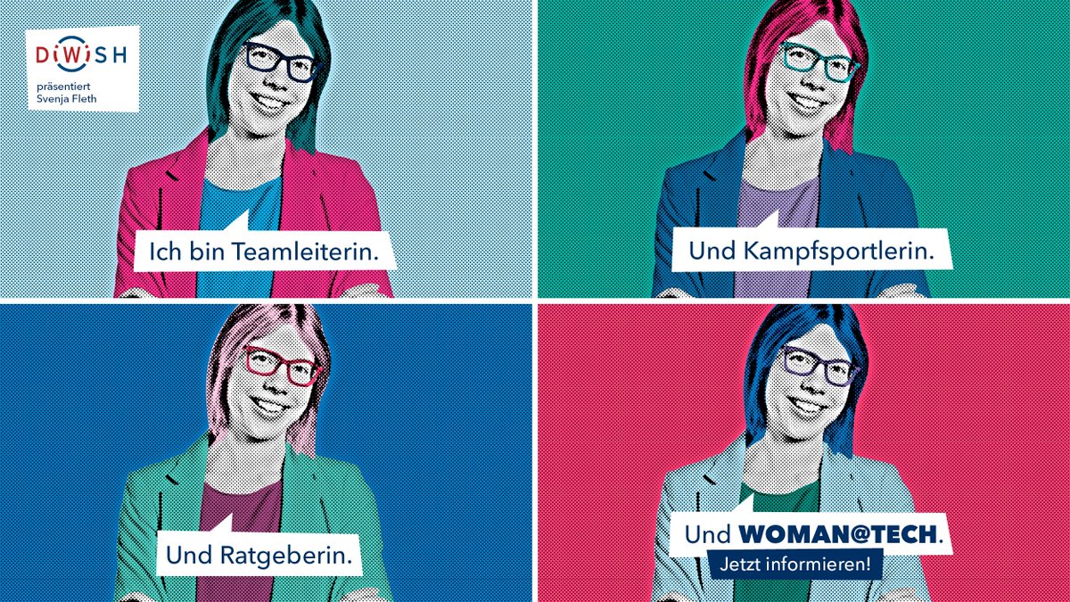 Cluster_DiWiSH's tweet photo. "Ich liebe die Zukunftsorientierung und die kreativen Ideen dieser Branche." - schwärmt Woman@Tech Svenja Fleth, Teamleiterin bei @knkVerlag .
Erfahre mehr über Svenja´s spannenden Weg: https://t.co/AGDSjHRa1D
#diwish #digitalwomen #womenintech #womenpower #diversity #girlsday https://t.co/F3Y6nAFZ1j