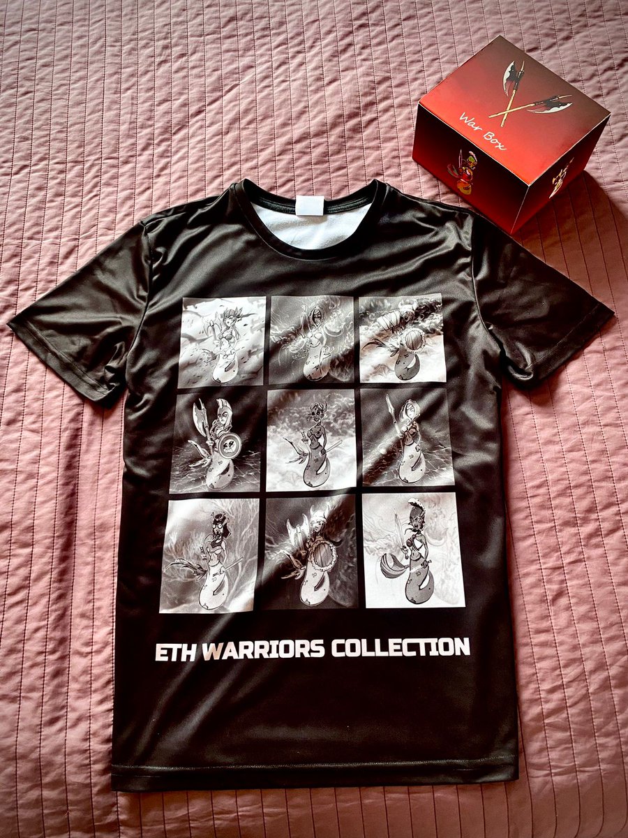 🚨 Phase 4 update 🚨 

First look on our merch collection😎 
Dope design💯 What do you think?

Also don't forget that we have special WarBox with SECRET GIFT inside for every our holder🎁 

More news soon! Stay tuned and LFG🚀 🚀 🚀 

#NFTCommumity #NFTs #merch #nftart #NFTdrops