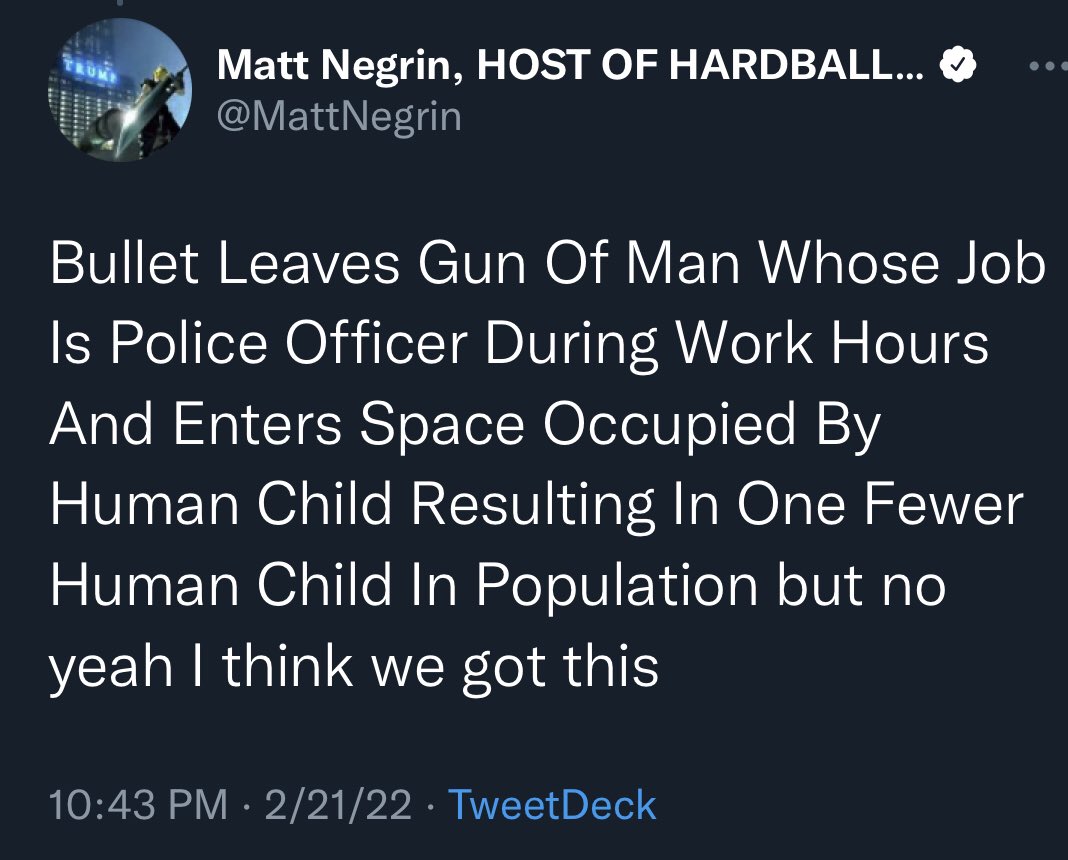 Matt Negrin, HOST OF HARDBALL AT 7PM ON MSNBC tweet media