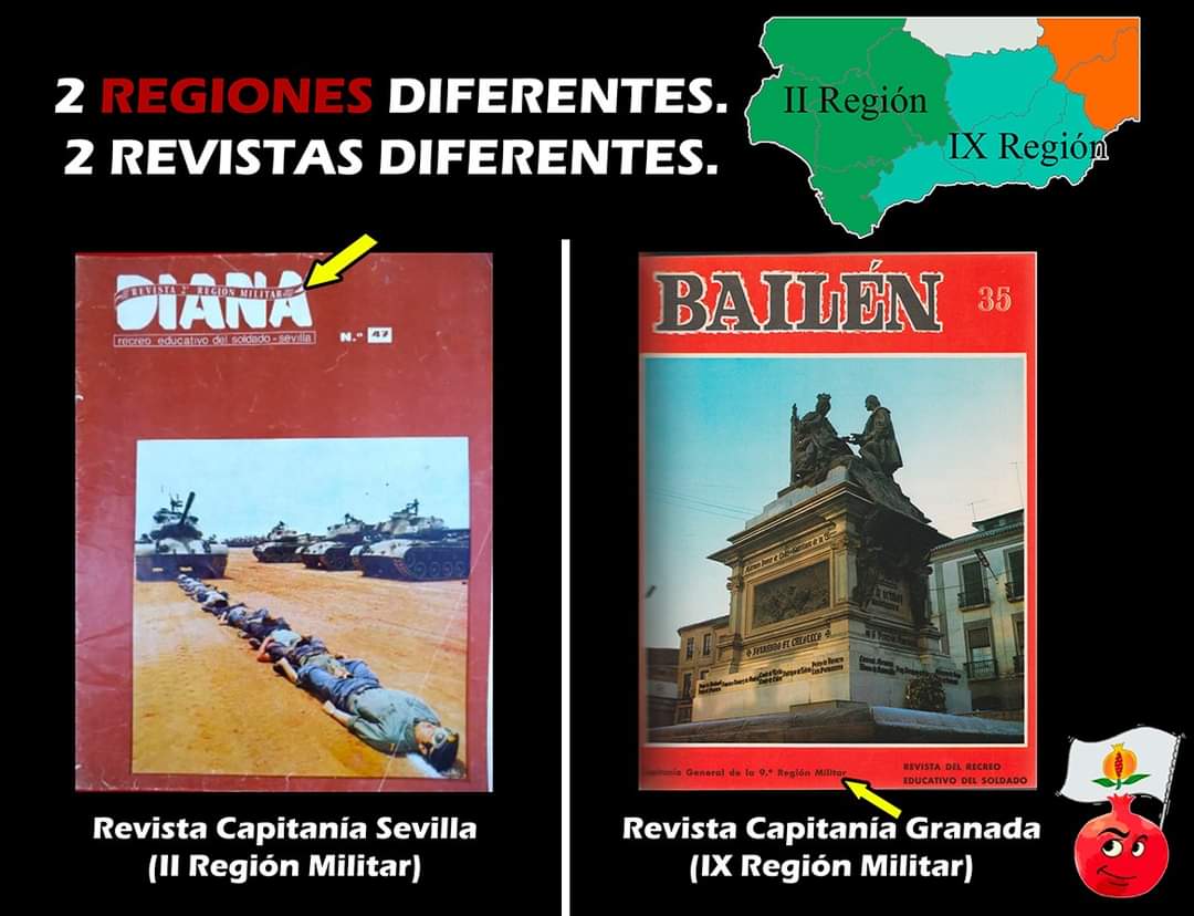 JGranadinistas's tweet photo. ‼️ Historia de nuestra tierra con las Regiones Militares 
👉2 Regiones distintas.
👉2 Revistas diferentes. https://t.co/oVsQy8b7Fa