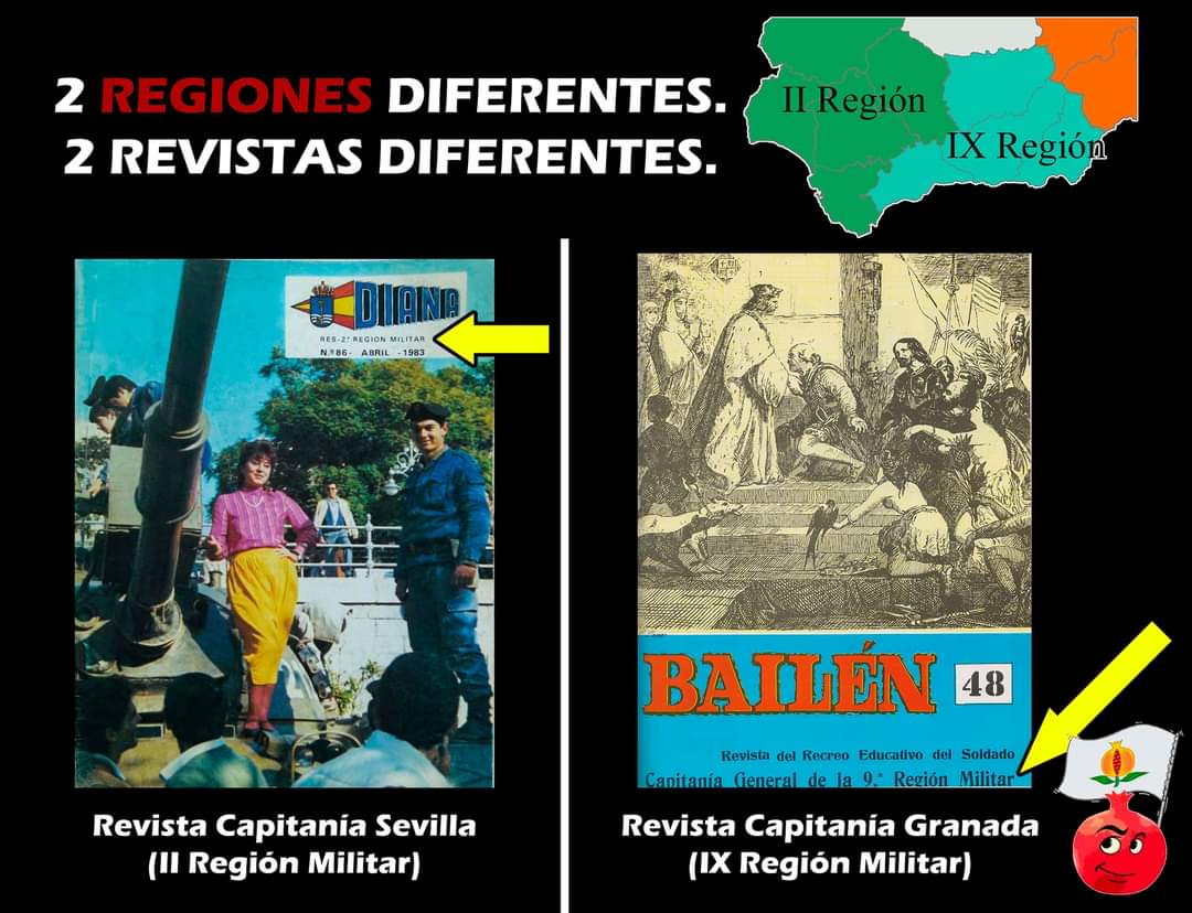 JGranadinistas's tweet photo. ‼️ Historia de nuestra tierra con las Regiones Militares 
👉2 Regiones distintas.
👉2 Revistas diferentes. https://t.co/oVsQy8b7Fa