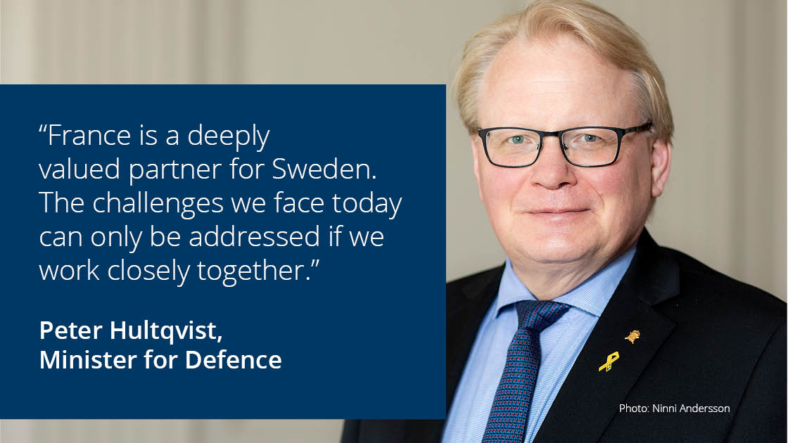 ForsvarsdepSv's tweet photo. Today, Minister for Defence Peter Hultqvist is visiting the 🇸🇪🇫🇷 defence industry day in Stockholm, an event organised by @SOFF_SE and @businessfrance. 

#Sweden #France #defencecooperation https://t.co/78VsqwCxMu