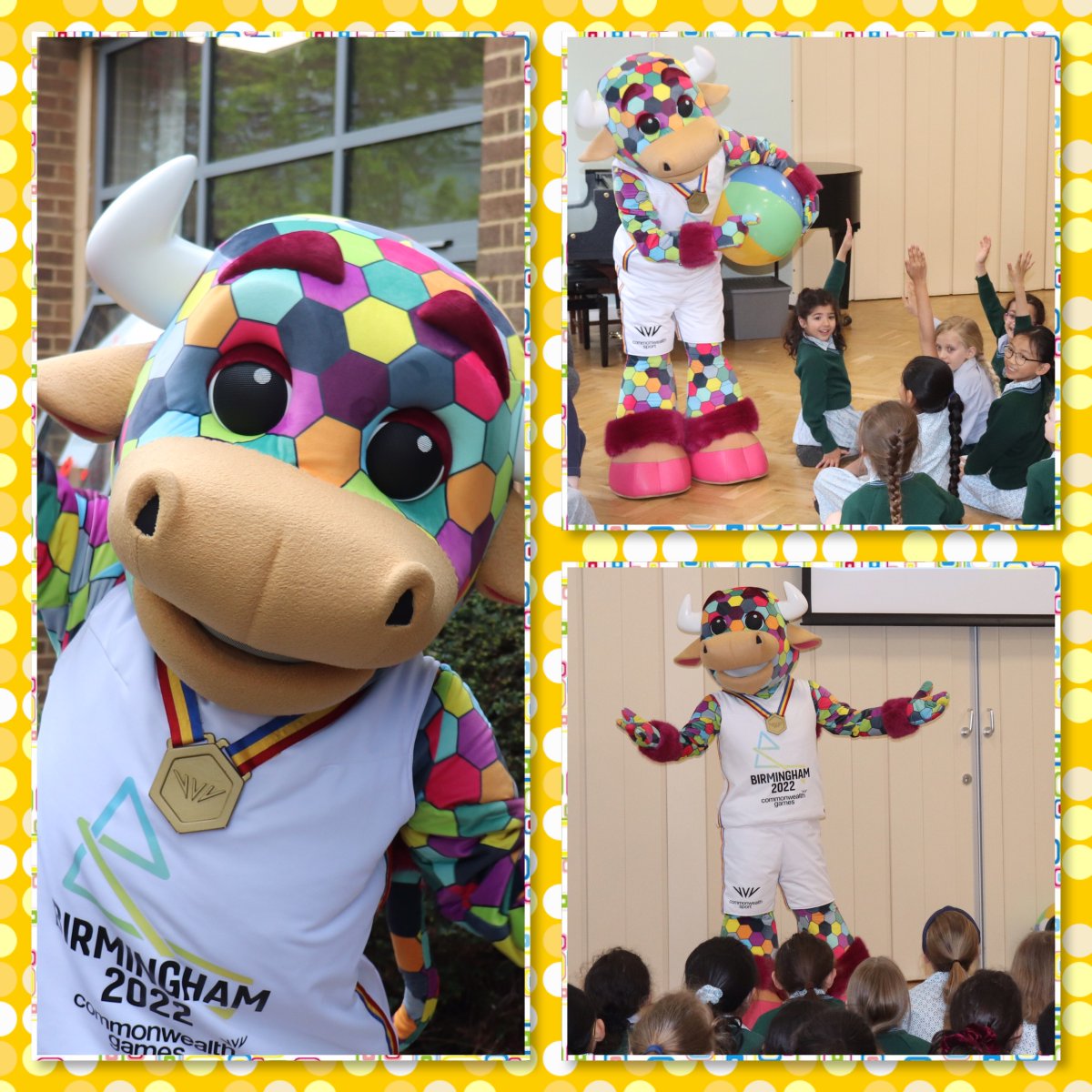 Prep had a surprise visitor in assembly this morning! Perry the Bull, mascot of the 2022 Birmingham Commonwealth Games, told the girls all about the exciting, forthcoming sporting events in our city and launched our countdown. #weareEHS #commonwealthgames #PosewithPerry