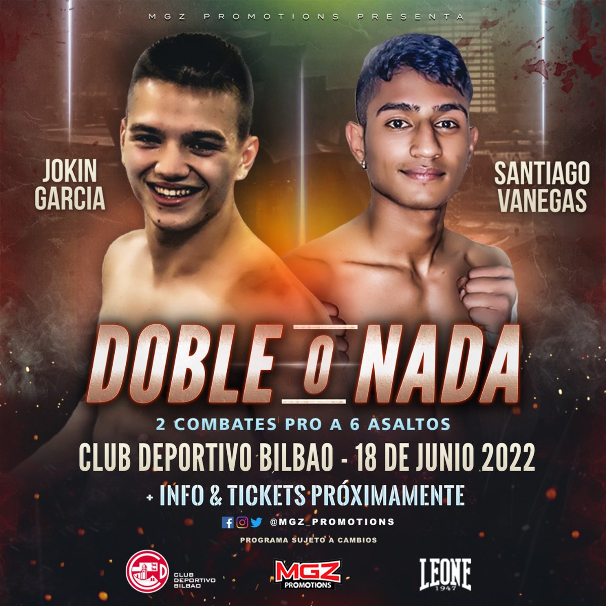 ✨Pues ya tendríamos fecha✨
📆18 de junio
🥊Dos combatazos de alto nivel: Jokin García &amp; Santi Vanegas
😎pronto revelamos rivales y más noticias
🎫entradas en breve desde solo 20€
.
.
#boxing #boxeo #euskalboxeoa #boxeoespañol #bilbao #basquecountry #bizkaia #euskadi #fight