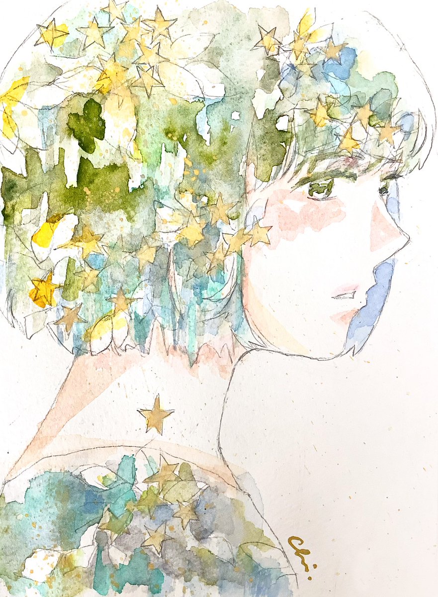 「『Star Garden』

#水彩画 #絵画 #イラスト 」|mog_neko@mercari on saleのイラスト