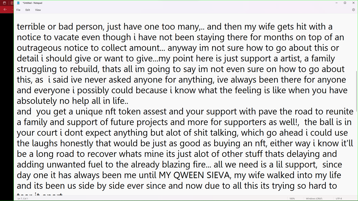 MetaVirs's tweet image. #NFTs #NFTCommunity #NFT #SupportAnArtist #Reuniteafamily #supporttheart......  Ive been debating whether or not too even do this..  but thank you in advance if you even read this through