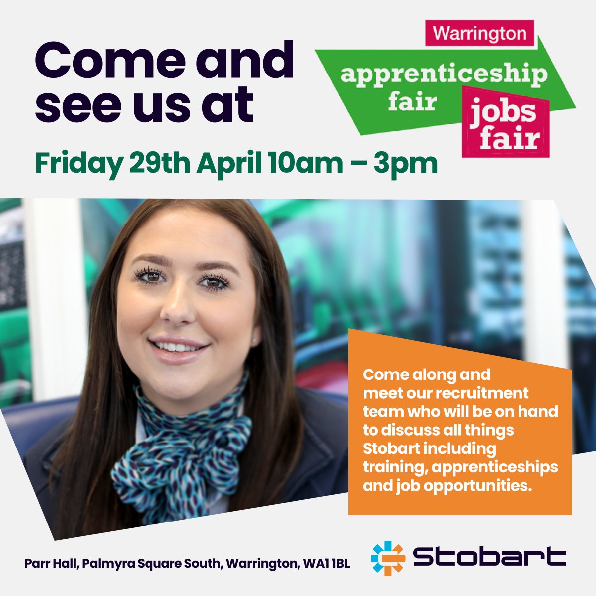 We’re delighted to be attending the Warrington Jobs Fair tomorrow to showcase all our latest career and apprenticeship opportunities available. Interested? Come along and find out more - we look forward to seeing you there! #JobFair #Apprenticeship #Apprentice #Career #Job