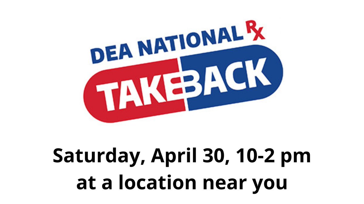 Where do youth get prescription drugs not prescribed to them? Your medicine cabinet. Clean out unused or expired medications this Saturday, April 30 at the DEA National Take Back Day. Click the link to find locations near you at dea.gov/takebackday