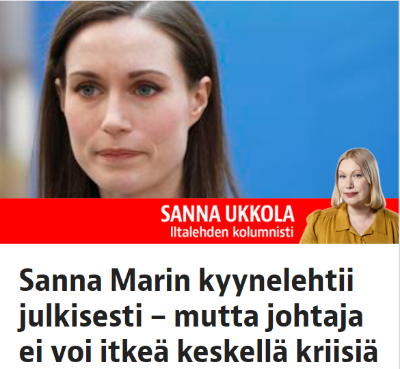 TopiVihtori's tweet photo. Päivän annoksen misogyniaa tarjoilee IL.

Suomen edelliset 2 pääministeriä ovat itkeneet julkisesti, toinen Iken erottamisen takia. USAn 3 viime presidenttiä ovat itkeneet julkisesti. Itkeminen on normaalia politiikassa. 

Nyt nais-PM ei saisi itkeä kun meneillään on kansanmurha? https://t.co/wZ8gpWDnme