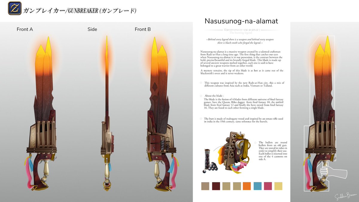 Le résultat du concours d'armes FF14 est tombé! Je peux enfin vous montrer ma création! :-D
#FinalFantasyXIV #FF14 #FFXIV <a href="/FF_XIV_FR/">FINAL FANTASY XIV</a> #gameart #gamedesign