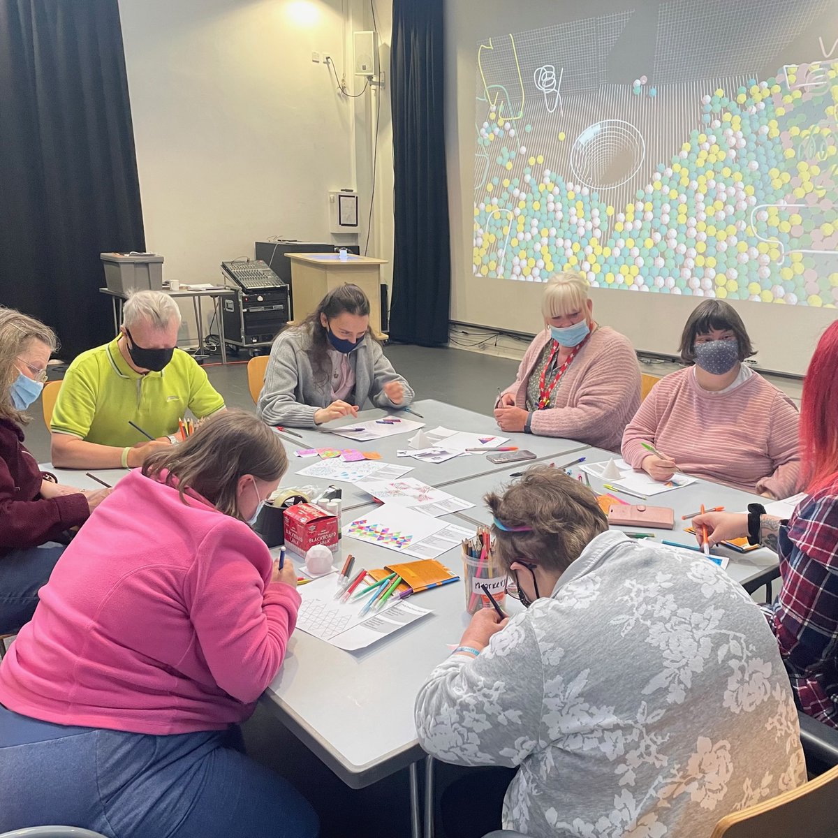 levelcentre's tweet photo. A busy day today @levelcentre, with a fab group from #GoldingGrange taking part in @willhurtstudio's workshop as part of his #LevelResidency, and the final prep for the private view of #TheWorldAwaitsYou later this afternoon. The building is buzzing!

@ace_midlands #WeLoveOurJob https://t.co/8gKBAGATFZ
