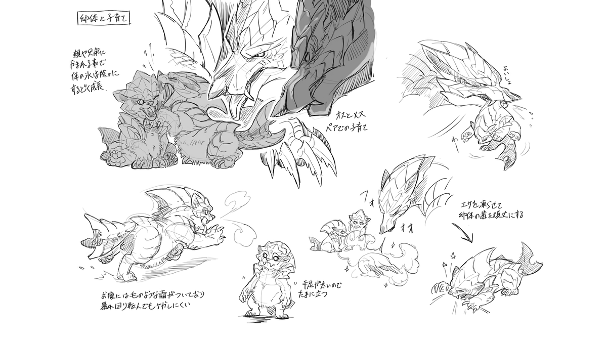 Official Monster Hunter Rise: Sunbreak concept art!
▸Lunagaron and her babies [Monster Ecology]
#MonsterHunter #Sunbreak #MHサンブレイク
#MHRise #モンハンライズ #モンハン 