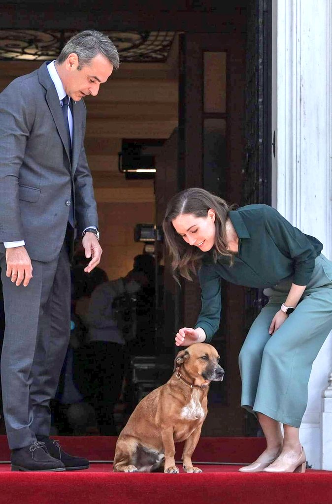 .<a href="/MarinSanna/">Sanna Marin</a> could not resist <a href="/Peanut_straydog/">Peanut</a> 's charm
<a href="/PrimeministerGR/">Prime Minister GR</a> <a href="/kmitsotakis/">Kyriakos Mitsotakis</a>