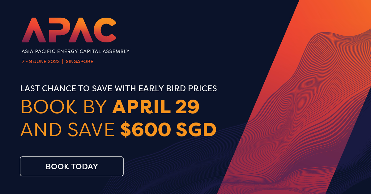 EnergyCouncil_'s tweet photo. Last chance to save with our final early bird prices for the Asia Pacific Energy Capital Assembly. Reunite with fellow APAC energy leaders this June in Singapore.
Book your place today: https://t.co/BZv3jEfPjP
#APAC22 #EnergyCouncil #LNG #energy #energytransition https://t.co/sUNNikrrUh
