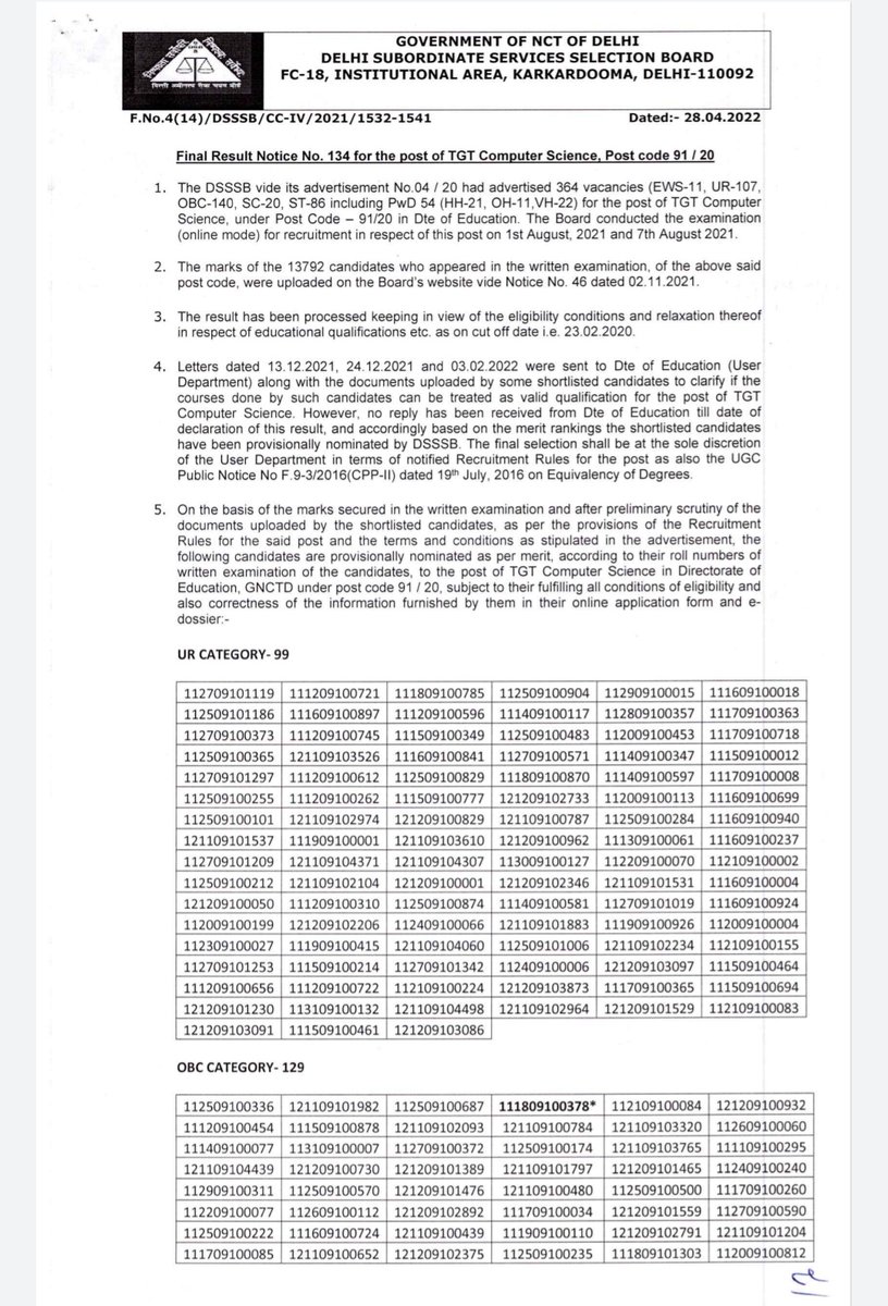 DASS_PARIVAR's tweet photo. सभी TGT COMPUTER SCIENCE शिक्षकों को बहुत बहुत बधाई जिनका आज जारी हुए अंतिम परिणाम सूची में चयन हुआ है ये आपकी मेहनत संघर्ष और लगन का ही नतीजा है l उम्मीद है कि जल्द ही आपकी नियुक्ति प्रकिया होगी । 💐💐
@socialjurist  @ArvindKejriwal @msisodia @CMODelhi @LtGovDelhi @Dir_Education https://t.co/lYewM53QY8