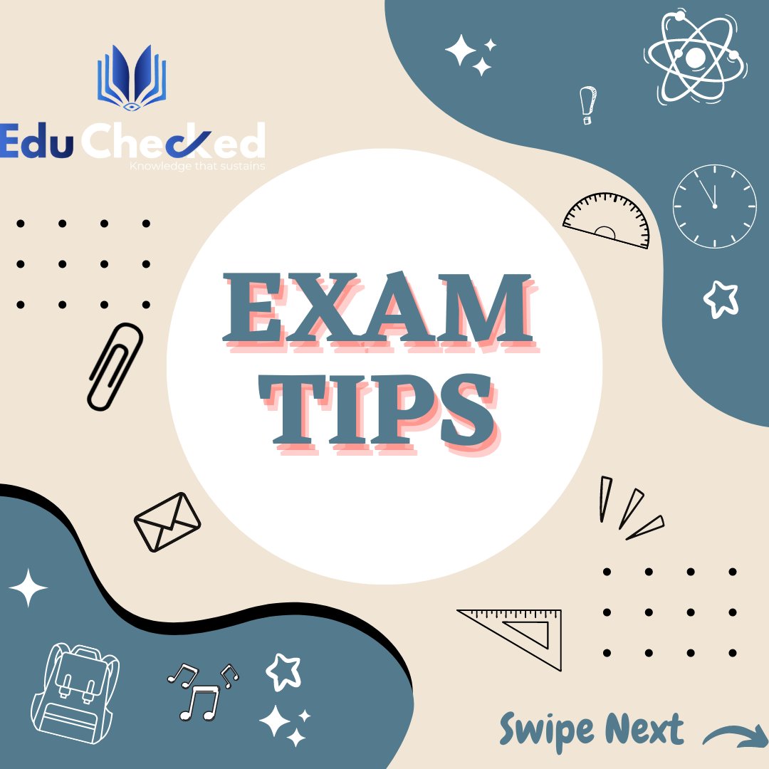 Edu_Checked's tweet photo. Are you preparing for a test? Follow these top study strategies and reduce stress to give yourself the best chance! Remind yourself that you've got this.
1)Allocate enough time for studying.
2) Take frequent breaks.
3)Attend to your water intake.

#educhecked #checkedit #exams https://t.co/8DZH2wVjUb
