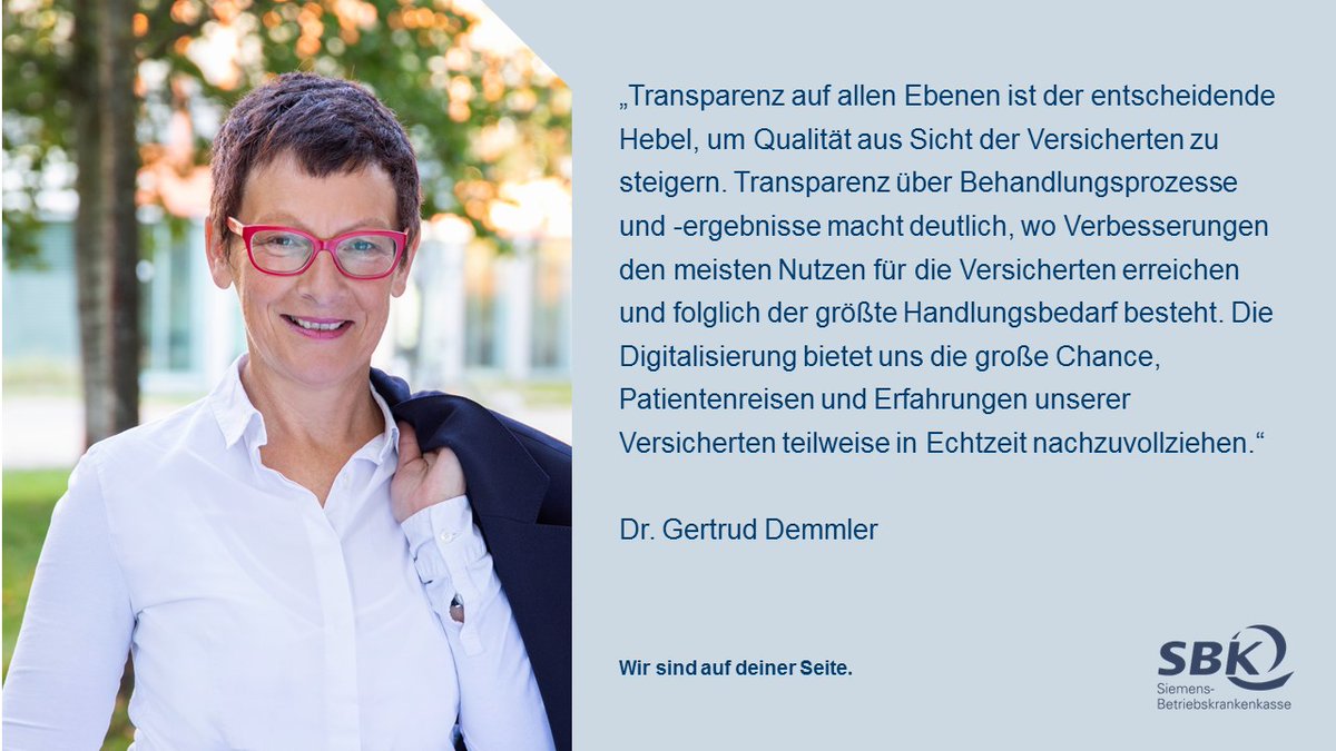 Siemens_BKK's tweet photo. Wie wird Gesundheitsversorgung patientenzentriert(er)? Zuallererst muss Transparenz über die Qualität ebenjener herrschen, sagt @DemmlerGertrud auf dem #hfg2022. Nur so erkennen wir, wo Wunsch und Versorgungsrealität auseinanderklaffen und können besser werden. https://t.co/Lkz94GTE6F