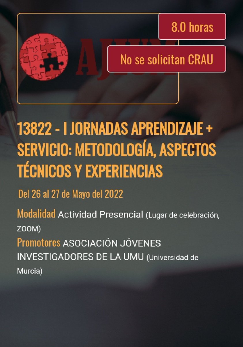 Asociación de Jóvenes Investigadores UMU tweet media