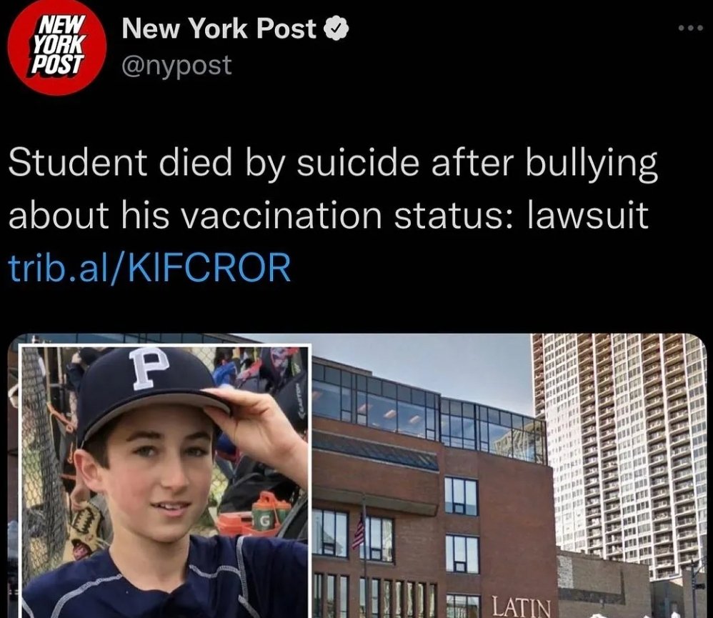 Vaccine status bullying is happening in Canadian schools. The radical left-wing covid mob divided society &amp; pitted innocent children against each other. We must end this intolerance. It starts by ridding Ottawa of <a href="/JustinTrudeau/">Justin Trudeau</a>. #cdnpoli #cpcldr
