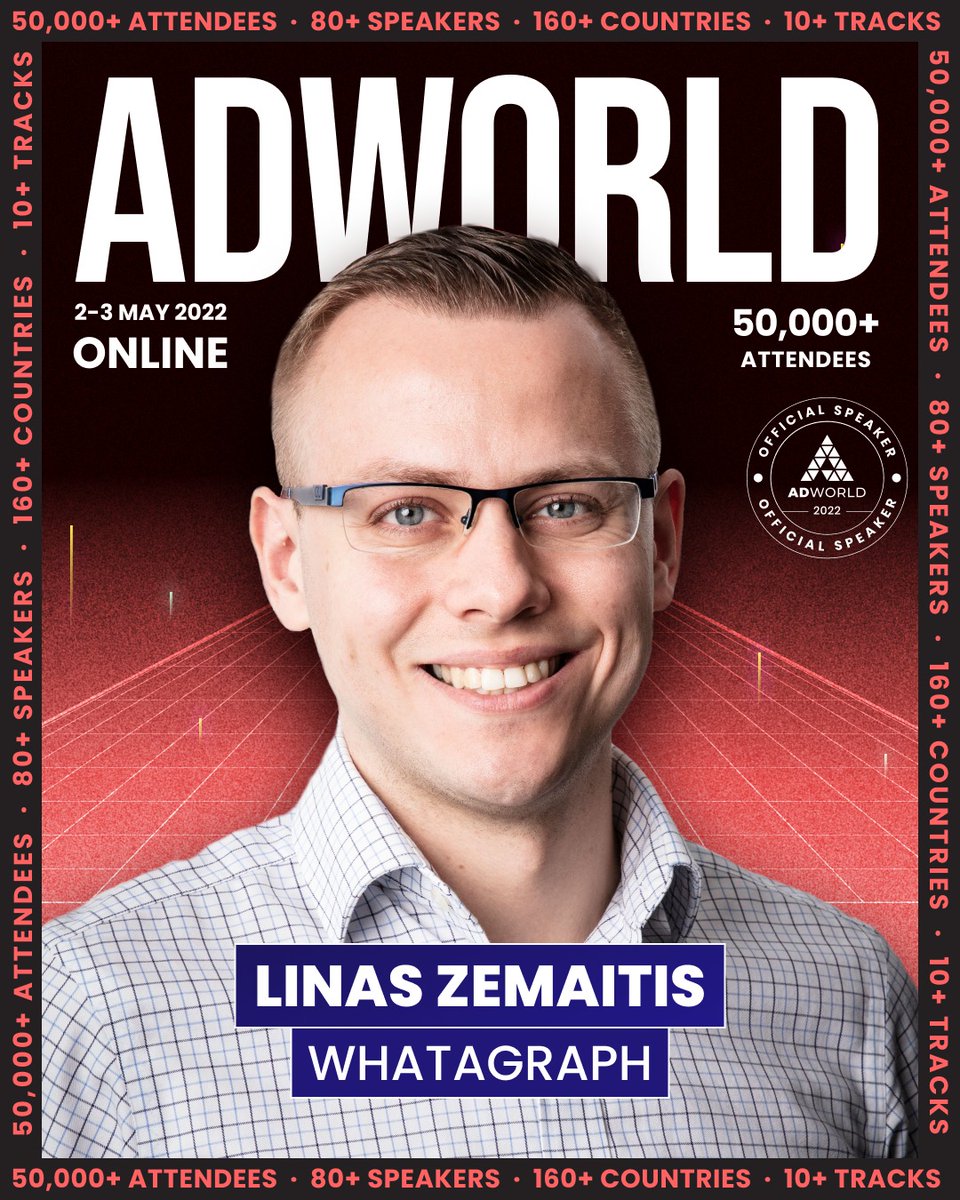 whatagraph's tweet photo. If you are attending @AdWorldOfficial, tune in on May 2nd, between 10 AM and 12 PM EST to hear our Marketing VP Linas Zemaitis and January Spring's CEO Charity Huff talk more about #marketing #data visualization, reporting tools &amp; report monetization.

#adworld #conference #event https://t.co/t59rSuXyYk