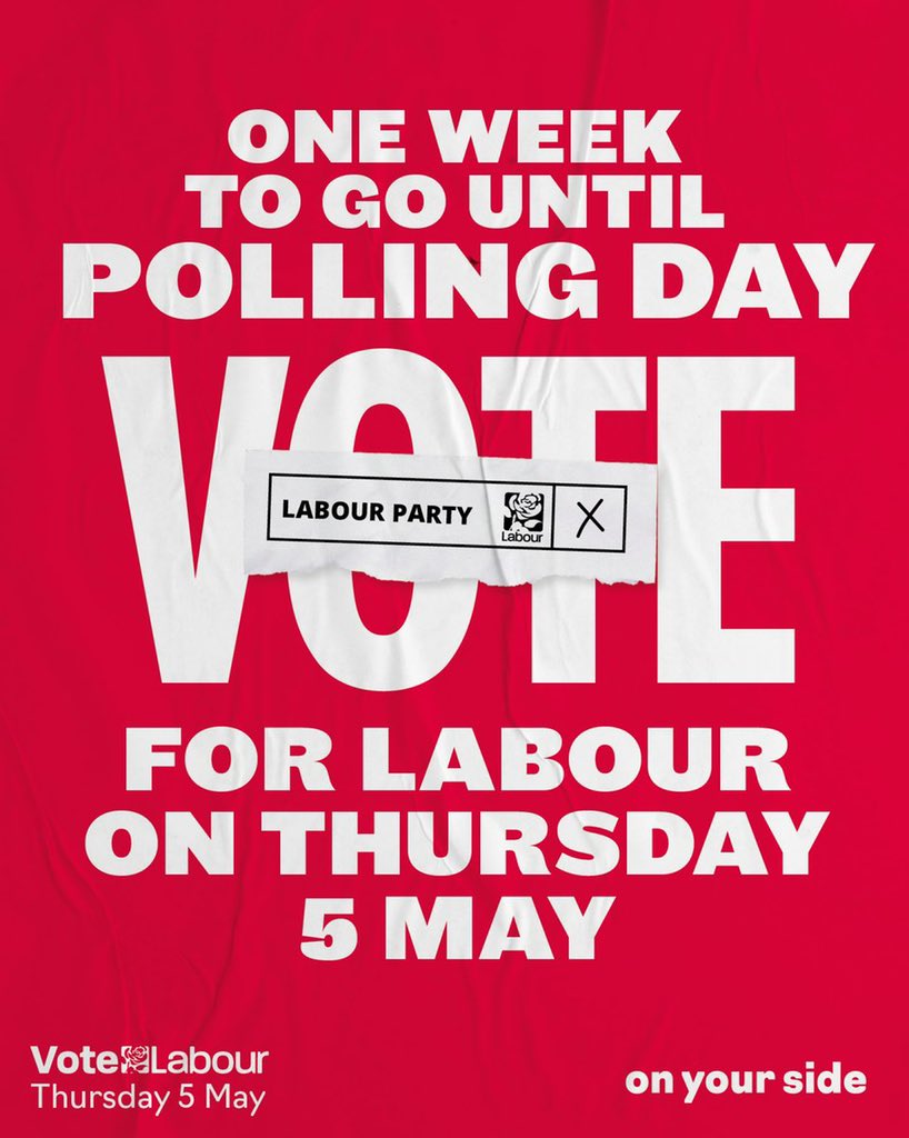 McrLabour's tweet photo. Only one week to go until local elections in Manchester 🗳 🌹 

Manchester Labour has a strong track record standing up for our city and our people. We want to make our city cleaner, safer, greener and fairer- and have a plan to make our city even better.

https://t.co/OWa6BF8vBO https://t.co/oyDr1z22Xj