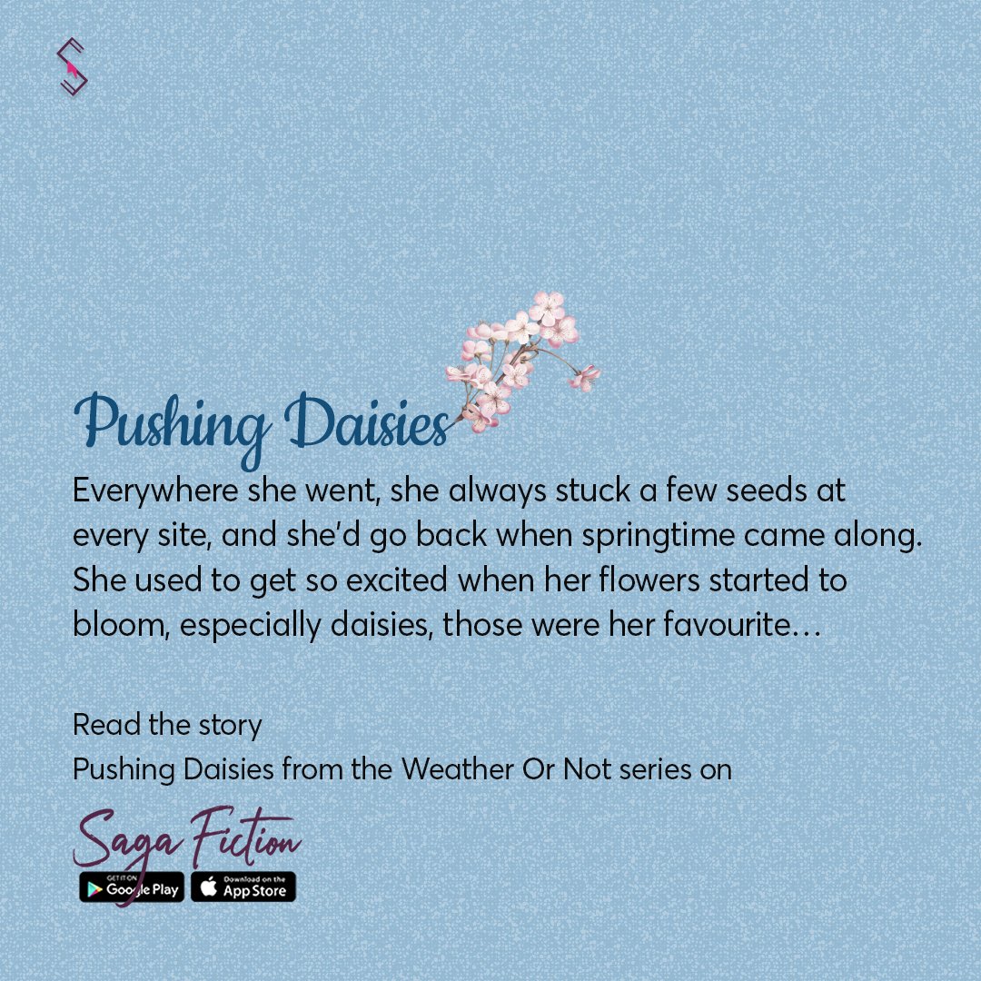 TBCPofficial's tweet photo. A man still grieving the death of his wife a year later meets a kind old stranger. Will she help him gain closure?
Read Pushing Daisies by @authorsfortune from the Whether Or Not series on the #SagaFiction app, available on Google Play Store and App Store.
#springstories https://t.co/uEMND1hmQN