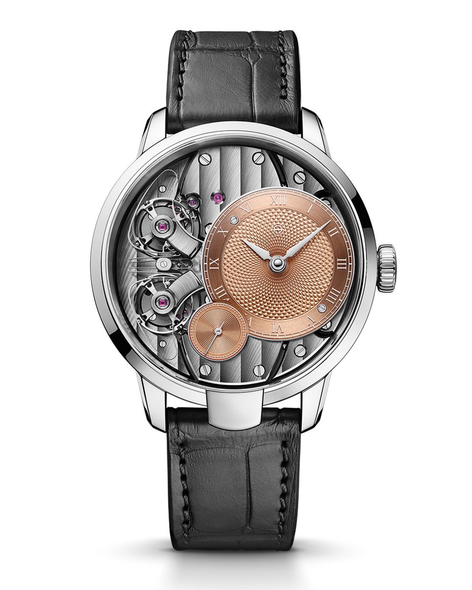 arminstrom's tweet photo. The Pure Resonance Salmon is presented with a coppery-rose “salmon” coloured guilloché engraved dial, handcrafted by Kari Voutilainen. The edition is limited to five pieces.

#arminstrom #arminstromwatches #resonance #resonancewatches #pureresonance https://t.co/sM5YiNpwJM