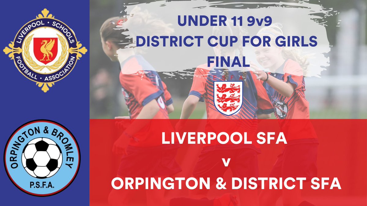 SchoolsFootball's tweet image. 💥ESFA National Finals💥

🏆U11 9v9 District Girls' Cup Final 
⚽ @LpoolSchoolsFA v @odpsfa 
📍 @stokecity 
⏰ 13.30pm KO 
🎥 Watch Live: youtube.com/c/ESFATV
🔴🔵⚪