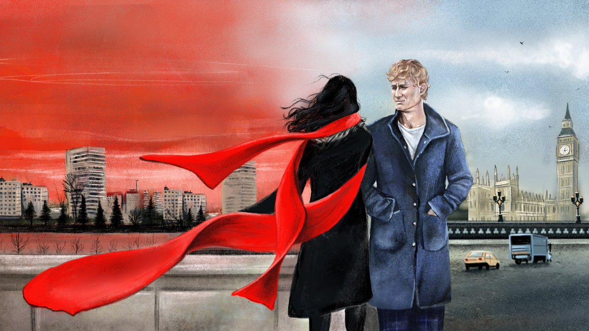 Gracie_25's tweet photo. illustration for @ftweekend 
Accompanying the review of Iron Curtain: A Love Story by Vesna Goldsworthy. Huge thanks to Chris Krage! 
. 
.
.
.
#illustrator #illustration #ft #newspaper #weekendpapers #editorialillustration #editorialillustrator #fiction #russia https://t.co/0TXPDJ71H9