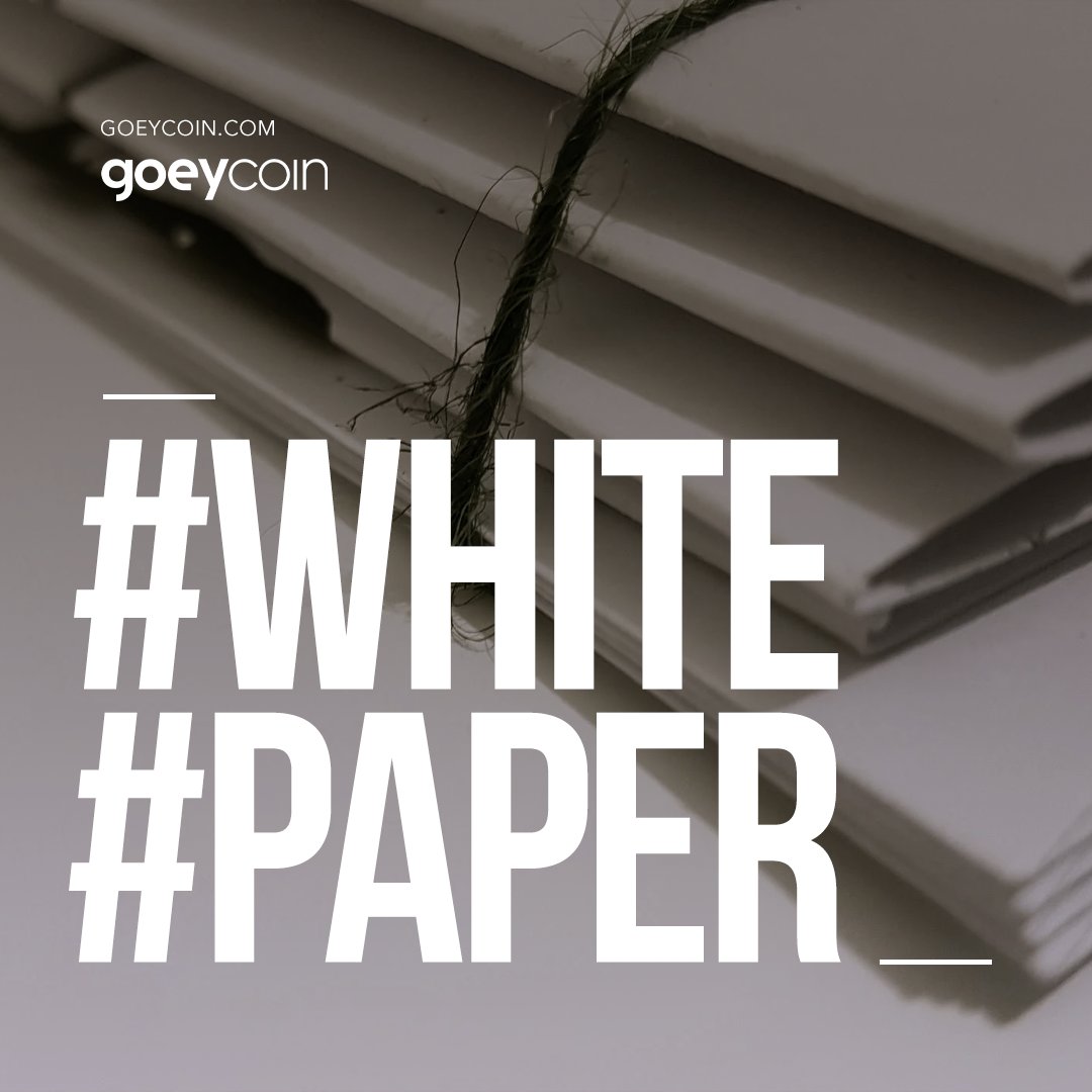 If you've read our white paper, you've had the chance to be assured that this is an incredible chance for life. We want you to be one of those who started this crypto – and also the group that should be happy ten years from now. Go to our website: goeycoin.com