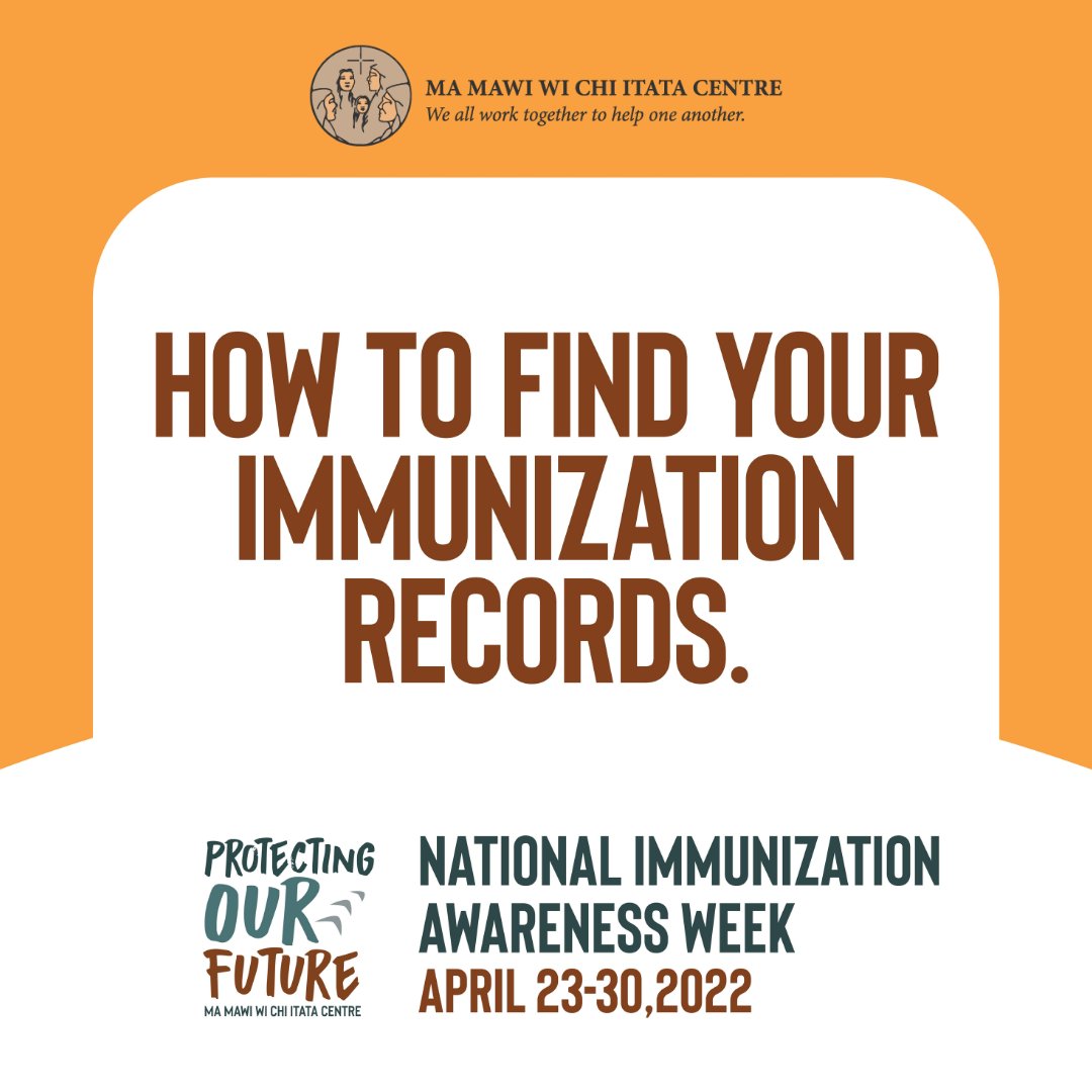 Ma_Mawi's tweet photo. For  information and tips on obtaining old immunization records, please visit: https://t.co/pzH26ikNjU

#NIAW2022 #NIAW #ImmunizationAwareness #ProtectingOurFuture #ProtectingOurStories #ProtectingOurPeople #ProtectingGenerations #Winnipeg #IndigenousCanada https://t.co/giLfIS7mhk