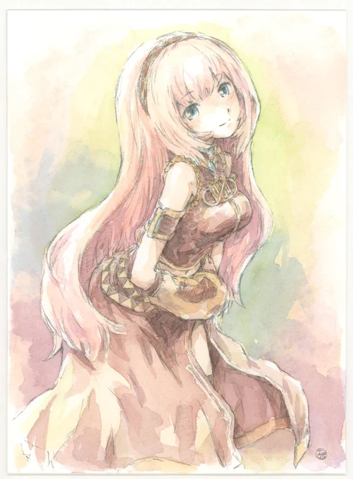 ルカさん描きました!
ルカさんはセピアっぽいクラシックな色味がよく似合うと思うんですよね～ 