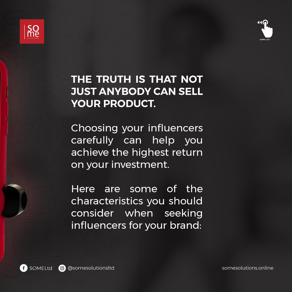 Social_SOME's tweet photo. Much ado about #influencermarketing ! It’s become a key marketing strategy that provides a huge lift for brands.
Here are five steps to help you and your client’s get set up for success with a social media influencer campaign. Thank us later 🙏🏾❤️
#SoMeContent #SoMeSolutions https://t.co/3ohp4c5Bc9