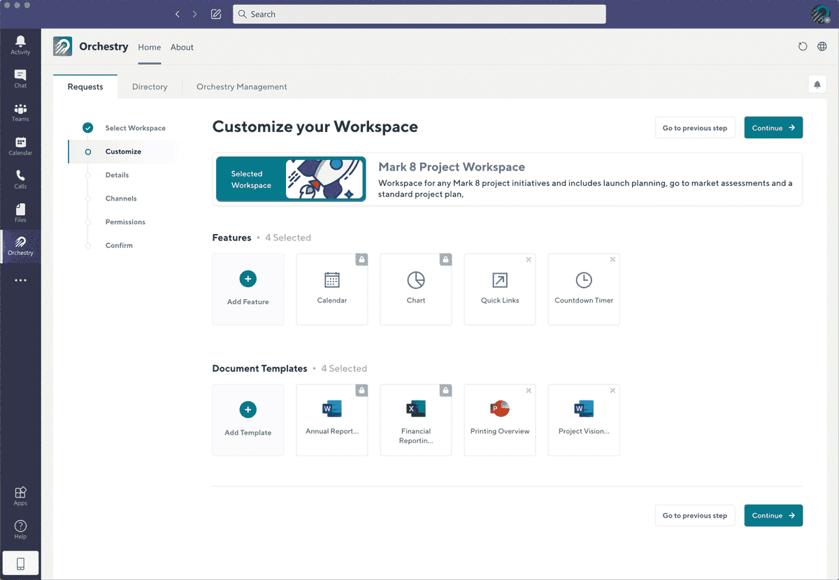 OrchestrySoft's tweet photo. See how #Orchestry can help you customize your workspace with a simplified templating experience. Learn more: https://t.co/aHAGsv7qTR #Microsoft #MSTeams #WorkMadeSimple https://t.co/rldVn3nFGW