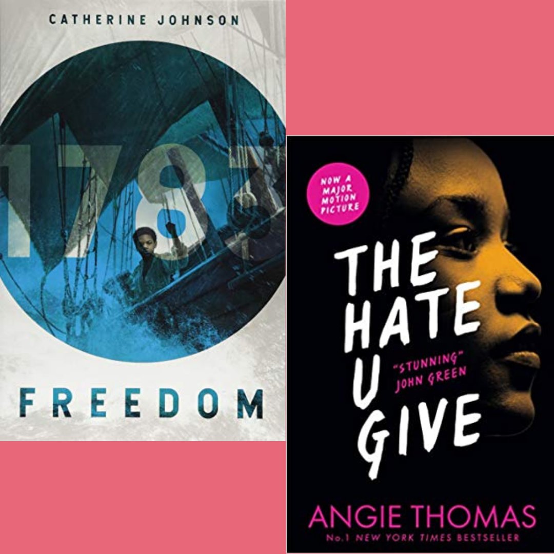 Today we're celebrating 2 books for older readers that are brilliant for sharing aloud!

Freedom by Catherine Johnson is an adventure story set in 1783
The Hate U Give by Angie Thomas is a gripping & emotional YA novel 

#LiverpoolAgainstRacismFestival @BalzerandBray @Scholastic https://t.co/vzqmCKprMt