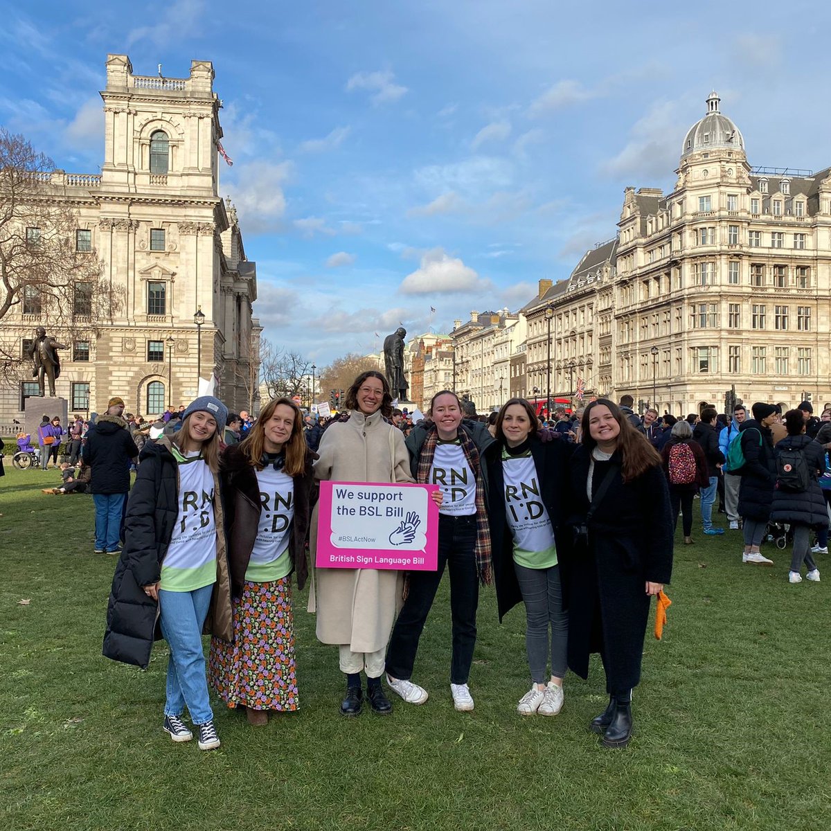 RNID's tweet photo. You did it! 🎉 

The #BSLBill has received Royal Assent and is now officially the BSL Act 2022.

This is a huge achievement for all of us - but it's just the start of creating change across society. We won't be taking a break!

Find out what's next: https://t.co/VyvOrbPtSc https://t.co/zQZ2DV3kZL